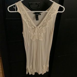 Off white boho tunic top